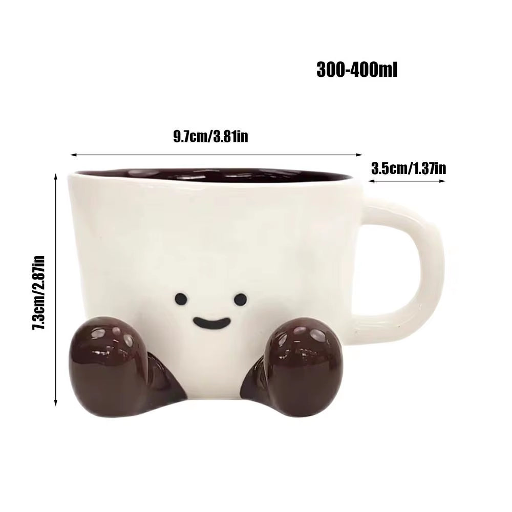 Foot Shape Coffee Mug Creative Ceramic Cup with Feet Household Water Cup Milk Mug Christmas Birthday Gifts Cafe Photography Prop