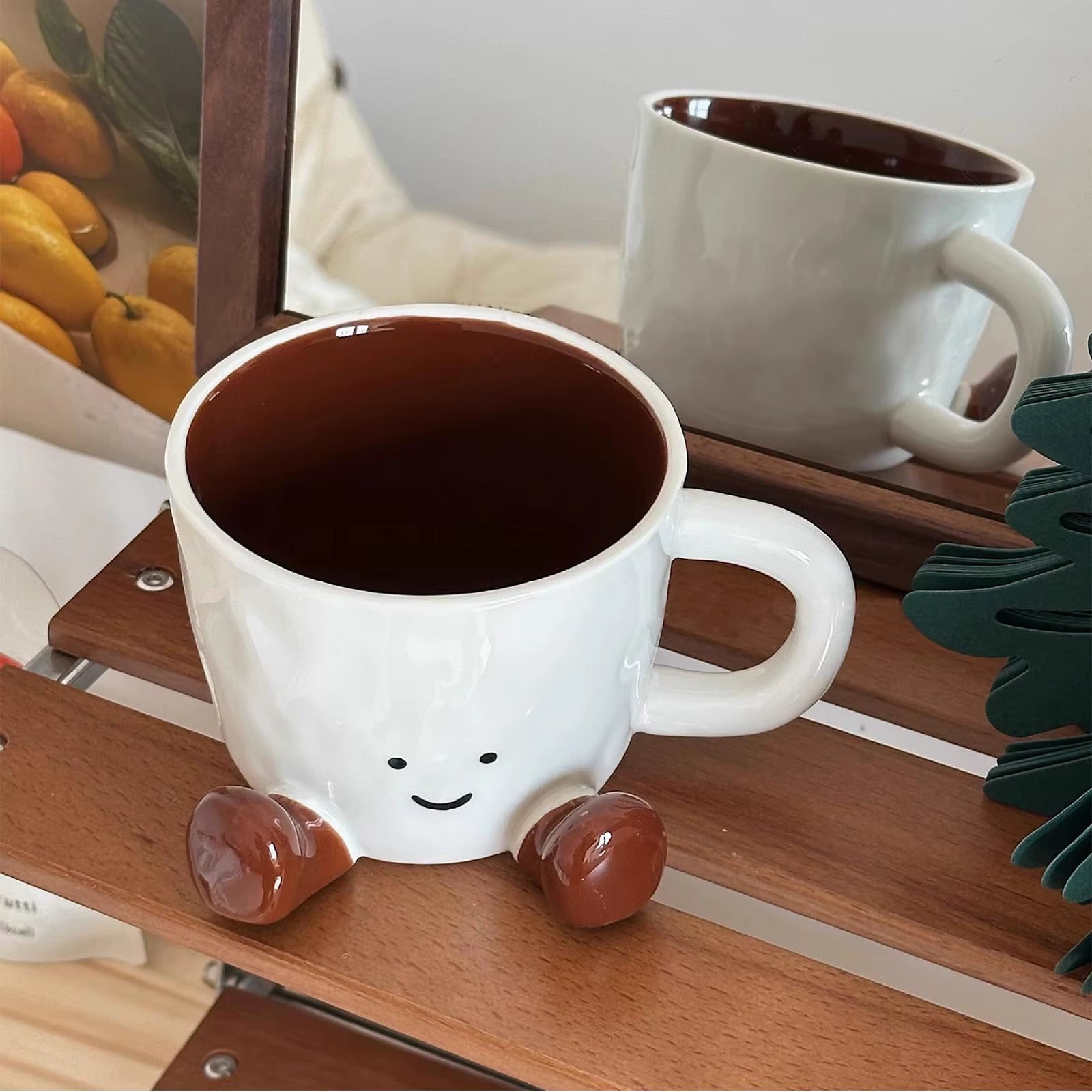 Foot Shape Coffee Mug Creative Ceramic Cup with Feet Household Water Cup Milk Mug Christmas Birthday Gifts Cafe Photography Prop